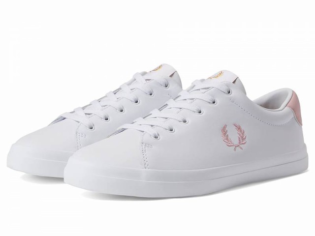 Fred Perry フレッドペリー レディース 女性用 シューズ 靴 スニーカー 運動靴 Lottie Leather White/Chalky Pink【送料無料】