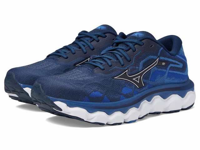 Mizuno ミズノ メンズ 男性用 シューズ 靴 スニーカー 運動靴 Wave Horizon 7 Dress Blue/Silver【送料無料】