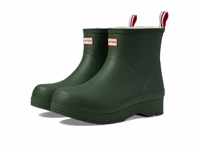 HUNTER ハンター メンズ 男性用 シューズ 靴 ブーツ レインブーツ Play Short Sherpa Insulated Boot Flexing Green/White【送料無料】