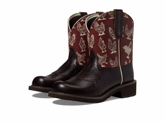 Ariat アリアト レディース 女性用 シューズ 靴 ブーツ ウエスタンブーツ Fatbaby Heritage Farrah Western Boot Chocolate【送料無料】