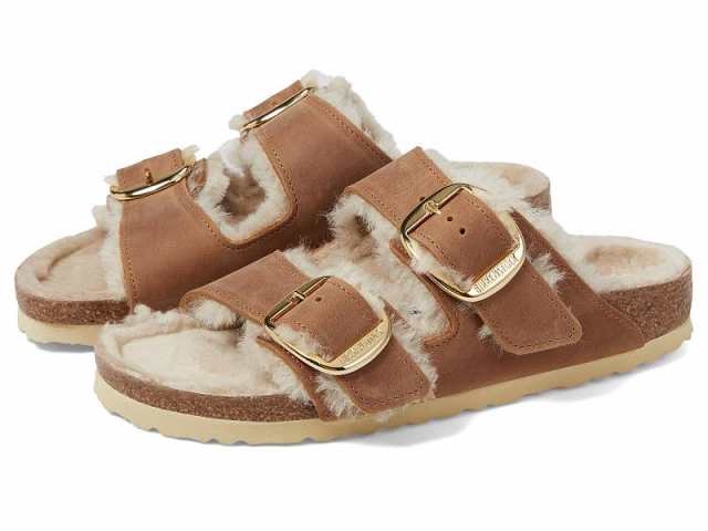 Birkenstock ビルケンシュトック レディース 女性用 シューズ 靴 サンダル Arizona Big Buckle Shearling Cognac/Sandcastle【送料無料】