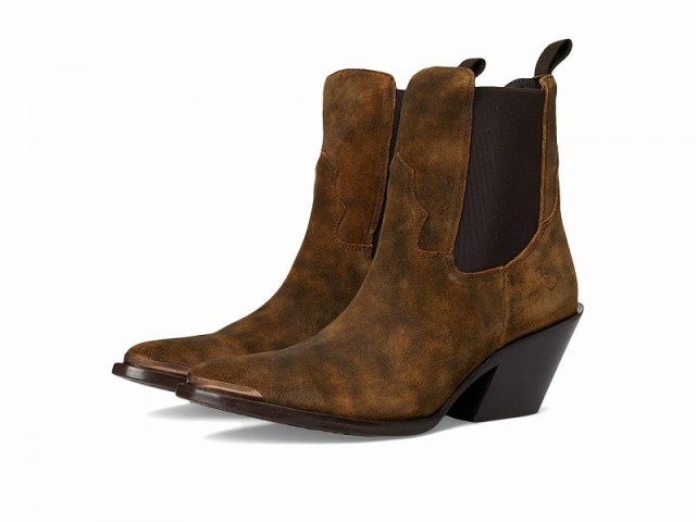 Ariat アリアト レディース 女性用 シューズ 靴 ブーツ チェルシーブーツ アンクル Shiloh Bootie Dark Ginger Suede【送料無料】