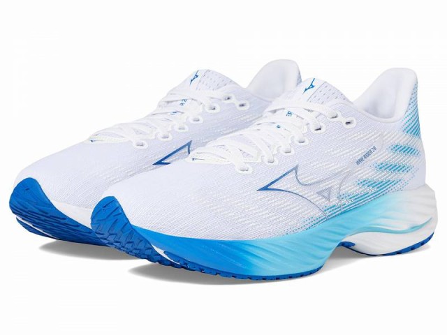 Mizuno ミズノ レディース 女性用 シューズ 靴 スニーカー 運動靴 Wave Rider 28 White/Mugen Blue【送料無料】