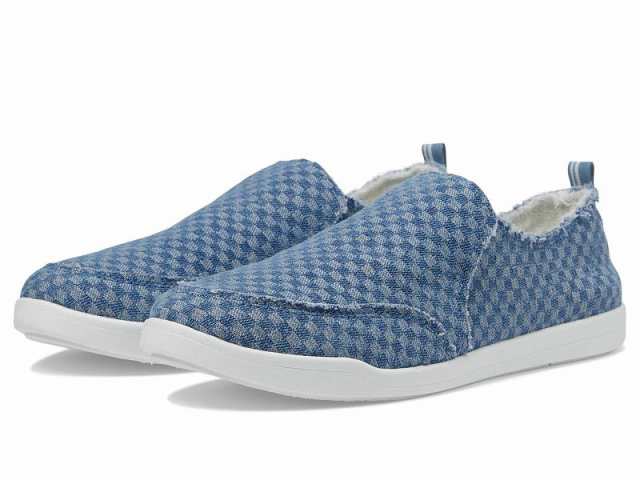 VIONIC バイオニック レディース 女性用 シューズ 靴 フラット Malibu Slip-On Checkered Denim【送料無料】