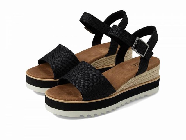 TOMS トムス レディース 女性用 シューズ 靴 ヒール Diana WIDE Black Wide Width Heavy Canvas【送料無料】