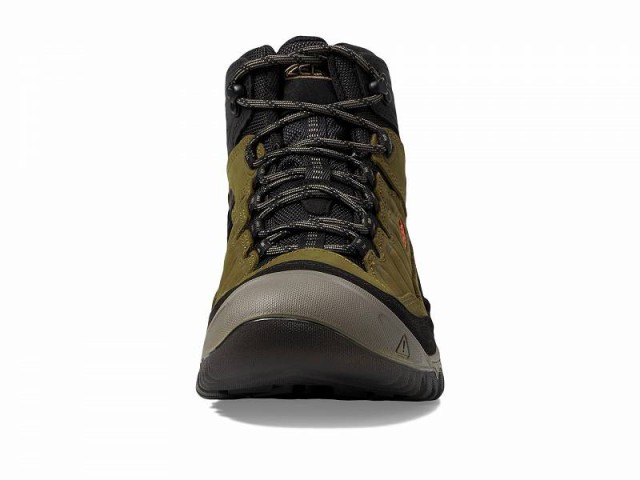 Keen キーン メンズ 男性用 シューズ 靴 ブーツ ハイキング トレッキング Targhee IV Mid WP Dark Olive/Gold Flame【送料無料】