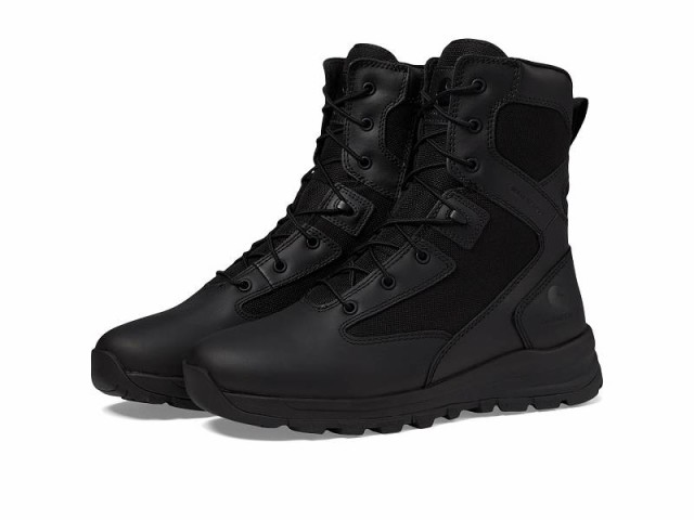 Carhartt カーハート メンズ 男性用 シューズ 靴 ブーツ ワークブーツ Gilmore WP 8 Side Zip Soft Toe Boot Black【送料無料】