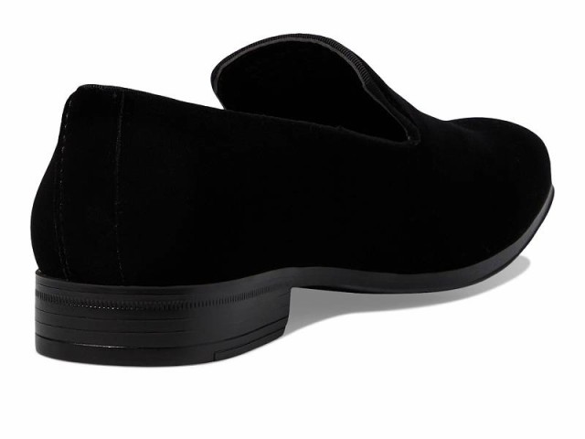 Stacy Adams ステーシーアダムス メンズ 男性用 シューズ 靴 オックスフォード 紳士靴 通勤靴 Savian Velour Slip-On Black【送料無料】