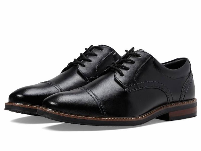 Nunn Bush ナンブッシュ メンズ 男性用 シューズ 靴 オックスフォード 紳士靴 通勤靴 Calderone Cap Toe Oxford Black【送料無料】