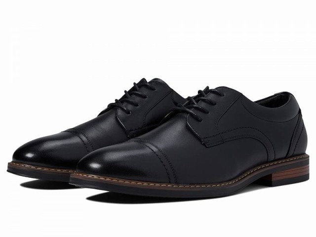 Nunn Bush ナンブッシュ メンズ 男性用 シューズ 靴 オックスフォード 紳士靴 通勤靴 Centro Flex Cap Toe Oxford Black【送料無料】