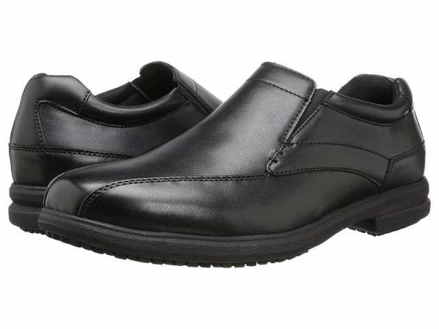 Nunn Bush ナンブッシュ メンズ 男性用 シューズ 靴 ローファー Sanford Slip Resistant Bicycle Toe Work Slip-On Black【送料無料】