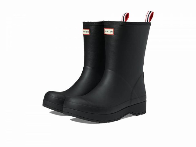 HUNTER ハンター メンズ 男性用 シューズ 靴 ブーツ レインブーツ Play Mid Sherpa Insulated Boot Black【送料無料】