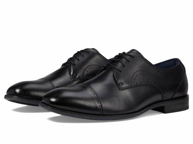 Stacy Adams ステーシーアダムス メンズ 男性用 シューズ 靴 オックスフォード 紳士靴 通勤靴 Bryant Cap Toe Lace-Up Black【送料無料】