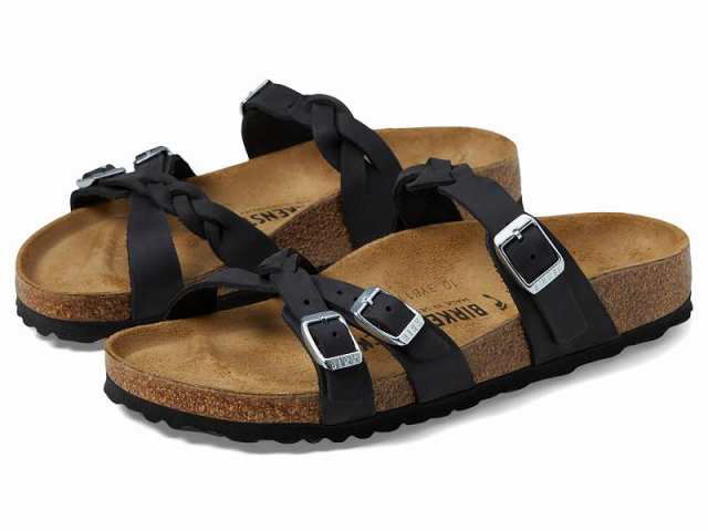 Birkenstock ビルケンシュトック レディース 女性用 シューズ 靴 サンダル Franca Braid Oiled Leather Black【送料無料】