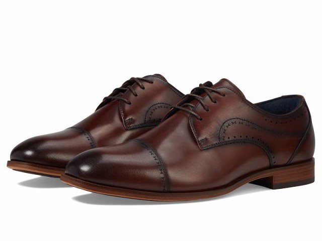 Stacy Adams ステーシーアダムス メンズ 男性用 シューズ 靴 オックスフォード 紳士靴 通勤靴 Bryant Cap Toe Lace-Up Brown【送料無料】