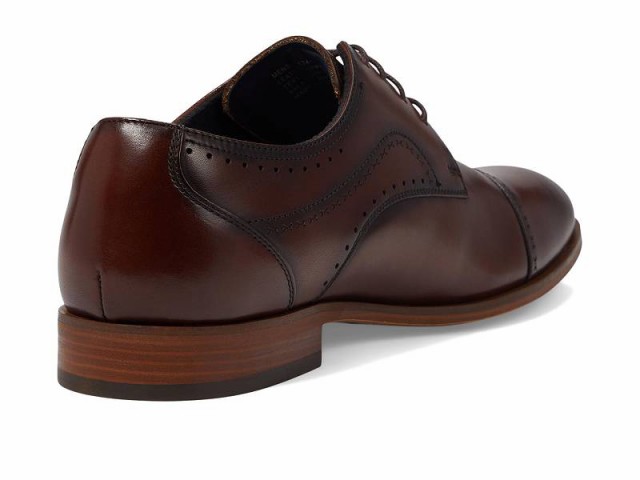 Stacy Adams ステーシーアダムス メンズ 男性用 シューズ 靴 オックスフォード 紳士靴 通勤靴 Bryant Cap Toe Lace-Up Brown【送料無料】