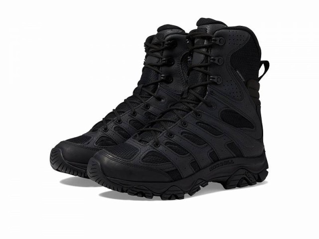 Merrell Work メンズ 男性用 シューズ 靴 ブーツ レースアップ 編み上げ Moab 3 8 Tactical Zip Wp Black【送料無料】