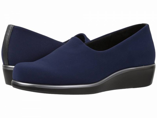 SAS サス レディース 女性用 シューズ 靴 ローファー ボートシューズ Bliss Slip On Wedge Navy【送料無料】