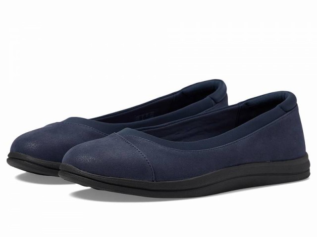 Clarks クラークス レディース 女性用 シューズ 靴 フラット Breeze Ayla Navy【送料無料】