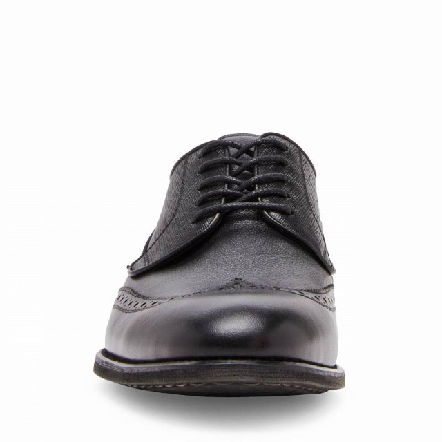 Steve Madden スティーブマデン メンズ 男性用 シューズ 靴 オックスフォード 紳士靴 通勤靴 Aamari Black【送料無料】