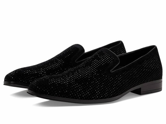 Stacy Adams ステーシーアダムス メンズ 男性用 シューズ 靴 ローファー Suave Rhinestone Slip-On Black【送料無料】