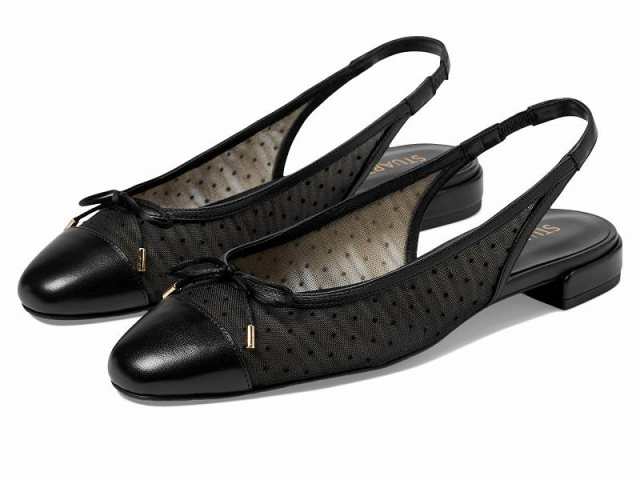 Stuart Weitzman スチュアートワイツマン レディース 女性用 シューズ 靴 フラット Sleek Bow Slingback Flat Black【送料無料】