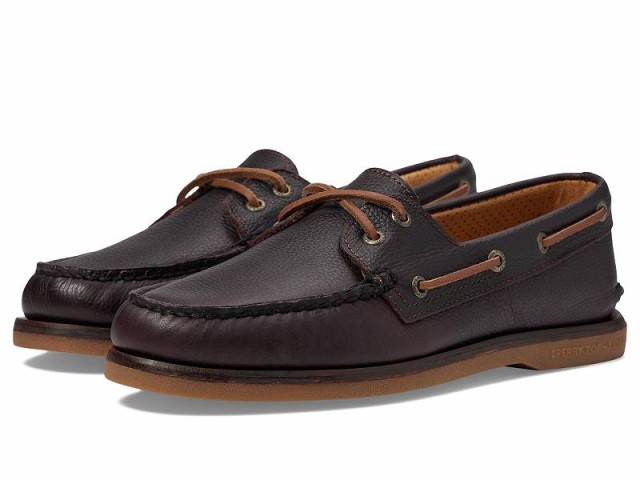 Sperry スペリー メンズ 男性用 シューズ 靴 ボートシューズ Gold A/O 2-Eye Tumbled Brown【送料無料】