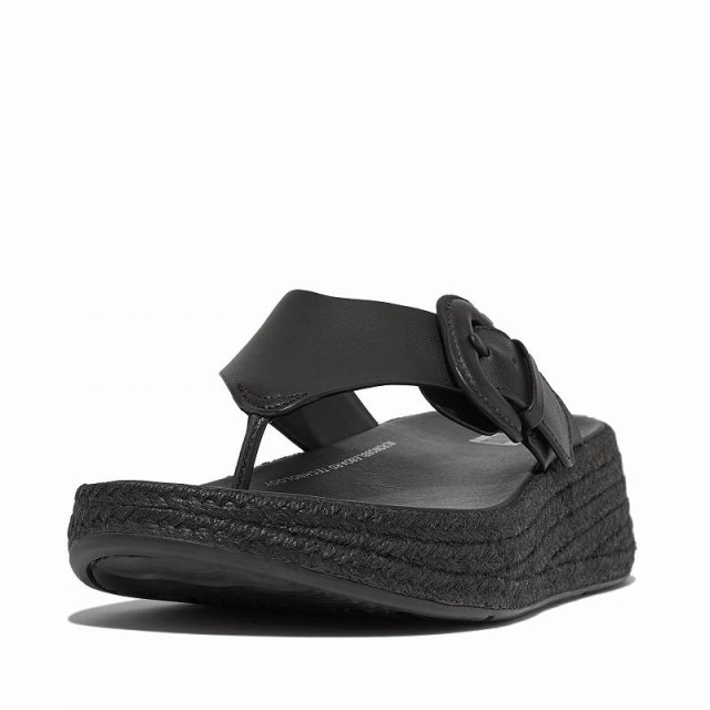 FitFlop フィットフロップ レディース 女性用 シューズ 靴 サンダル F-Mode Espadrille Adj. Leather Flatform Toe-Thongs【送料無料】