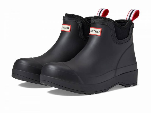 HUNTER ハンター メンズ 男性用 シューズ 靴 ブーツ レインブーツ Play Chelsea Neoprene Boot Black【送料無料】