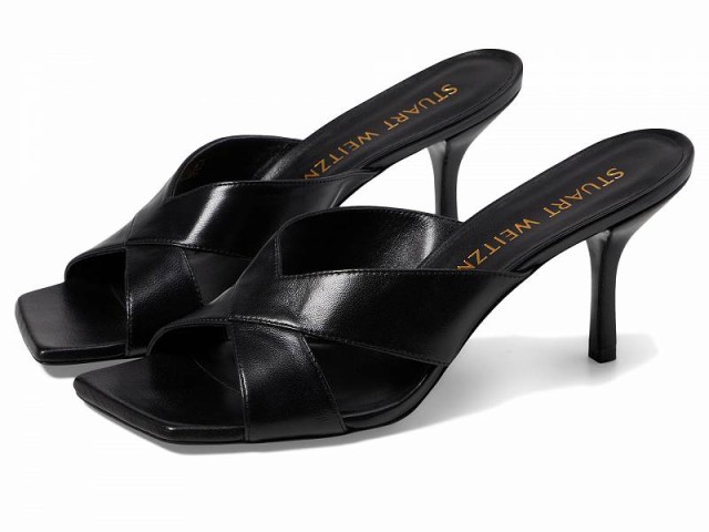 Stuart Weitzman スチュアートワイツマン レディース 女性用 シューズ 靴 ヒール Carmen 75 Slide Black【送料無料】