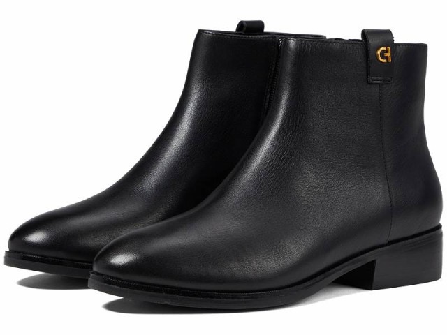 Cole Haan コールハーン レディース 女性用 シューズ 靴 ブーツ アンクル ショートブーツ Leigh Bootie Black Leather【送料無料】