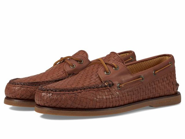 Sperry スペリー メンズ 男性用 シューズ 靴 ボートシューズ Gold Authentic Original 2-Eye Woven Tan【送料無料】