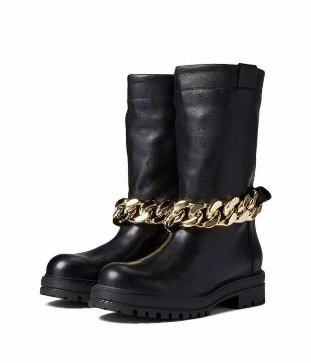 Steve Madden スティーブマデン レディース 女性用 シューズ 靴 ブーツ ミッドカフ Devotion Boot Black Leather【送料無料】