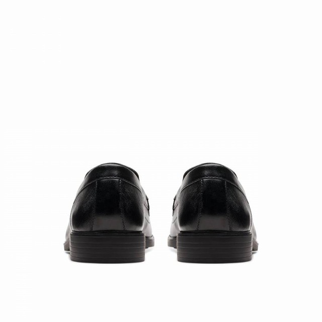 Clarks クラークス メンズ 男性用 シューズ 靴 ローファー Clarkslite Bit Black Leather【送料無料】