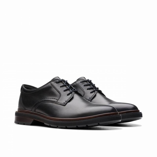 Clarks クラークス メンズ 男性用 シューズ 靴 オックスフォード 紳士靴 通勤靴 Burchill Derby Black Leather【送料無料】