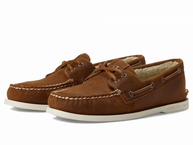 Sperry スペリー メンズ 男性用 シューズ 靴 ボートシューズ A/O 2-Eye Seacycled Shearling Tan【送料無料】