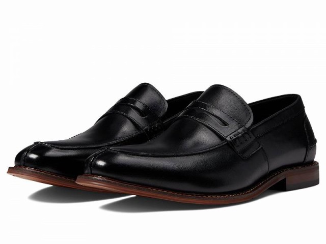 Stacy Adams ステーシーアダムス メンズ 男性用 シューズ 靴 ローファー Marlowe Penny Slip-On Loafer Black Leather【送料無料】