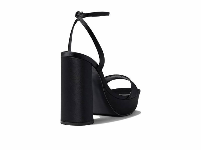 Steve Madden スティーブマデン レディース 女性用 シューズ 靴 ヒール Lessa Sandal Black Satin【送料無料】