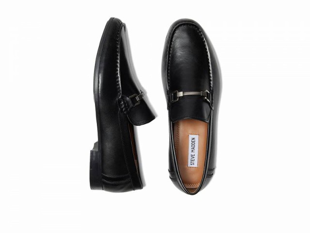 Steve Madden スティーブマデン メンズ 男性用 シューズ 靴 ローファー Privacy Black Leather【送料無料】