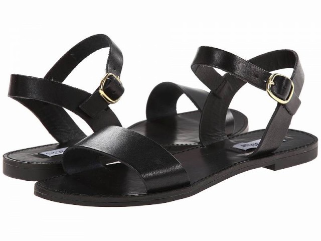 Steve Madden スティーブマデン レディース 女性用 シューズ 靴 サンダル Donddi Sandal Black Leather【送料無料】