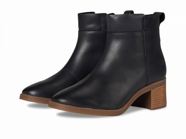 Clarks クラークス レディース 女性用 シューズ 靴 ブーツ アンクル ショートブーツ Lileigh Charm Black Leather【送料無料】