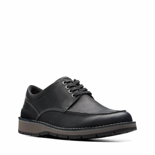 Clarks クラークス メンズ 男性用 シューズ 靴 オックスフォード 紳士靴 通勤靴 Gravelle Low Black Leather【送料無料】