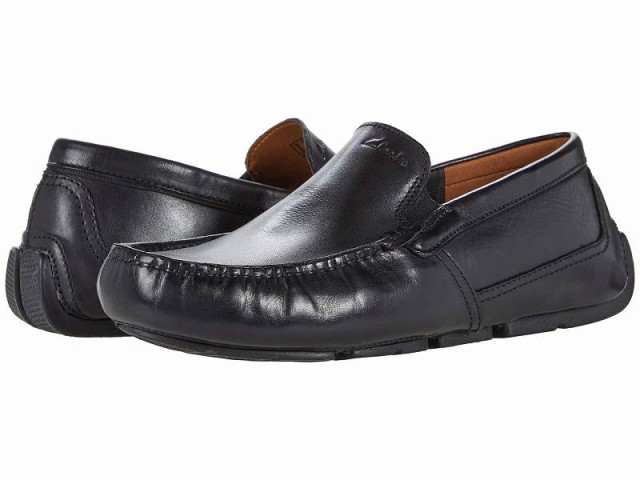 Clarks クラークス メンズ 男性用 シューズ 靴 ローファー Markman Plain Black Leather【送料無料】