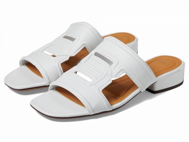 Franco Sarto フランコサルト レディース 女性用 シューズ 靴 ヒール Marina Fashion Slide Sandals White Leather【送料無料】