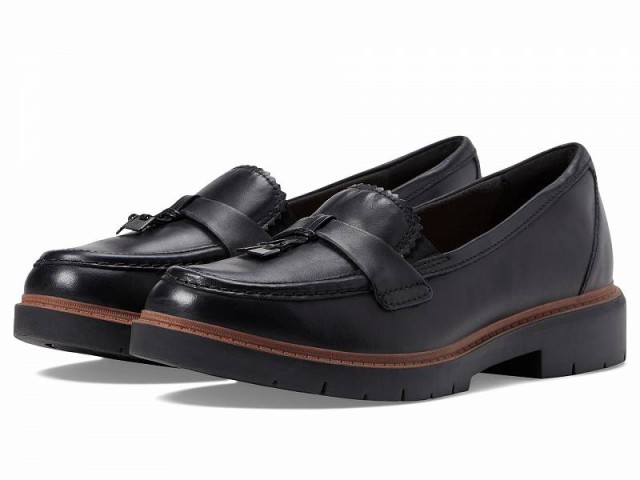 Clarks クラークス レディース 女性用 シューズ 靴 ローファー ボートシューズ Westlynn Bella Black Leather【送料無料】