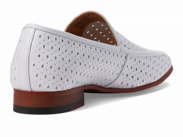 Stacy Adams ステーシーアダムス メンズ 男性用 シューズ 靴 ローファー Winden Perfed Slip-On Loafer White【送料無料】