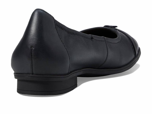 Clarks クラークス レディース 女性用 シューズ 靴 フラット Lyrical Sky Black Leather【送料無料】