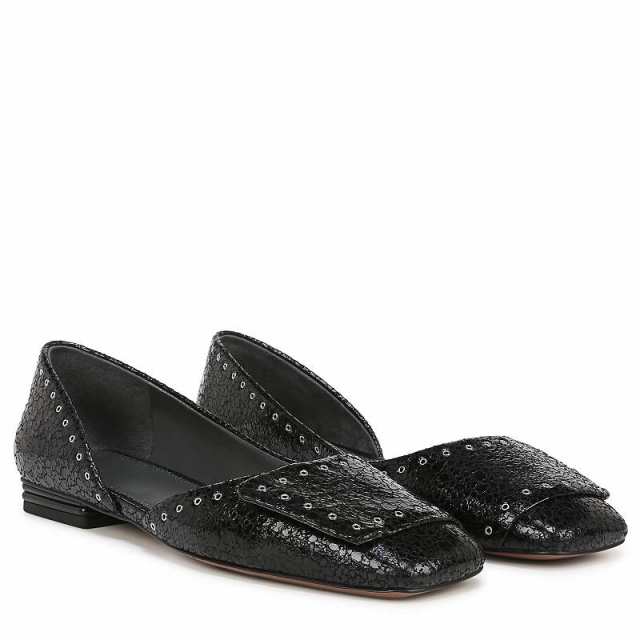 Franco Sarto フランコサルト レディース 女性用 シューズ 靴 フラット Tracy Embellished Black Leather【送料無料】