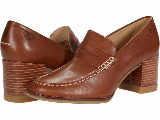 Sperry スペリー レディース 女性用 シューズ 靴 ローファー ボートシューズ Seaport Penny Heel Leather Tan【送料無料】