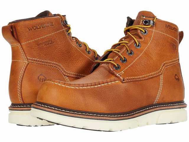 Wolverine ウルヴァリン メンズ 男性用 シューズ 靴 ブーツ ワークブーツ I-90 DuraShocks Moc-Toe 6 Work Boot Tan【送料無料】